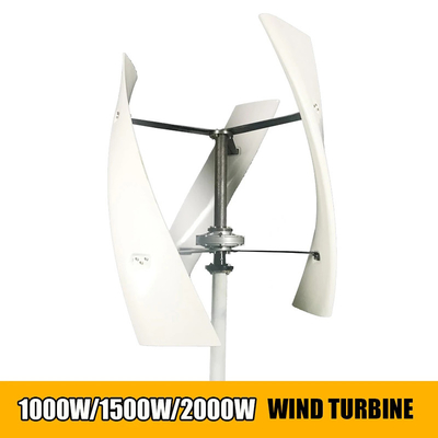 구부러진 블레이드 설계 수직 바람 터빈 전원 출력 5KW 120V IP54 주거 바위트