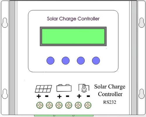 지적 500W PWM 태양 충전 컨트롤러 IP65 태양 전지판 PWM 제어부 12V 30A명